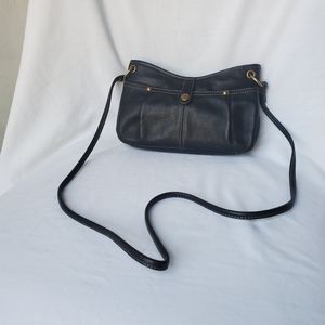Fossil Leather Crossbody with Gold Hardware